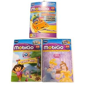 Vtech Mobigo Learning 3 Games Umizoomi Disney princesses Dora Twins Day